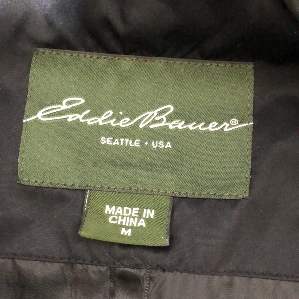 Eddie Bauer goose down jacket Black M - Picture 2 of 11